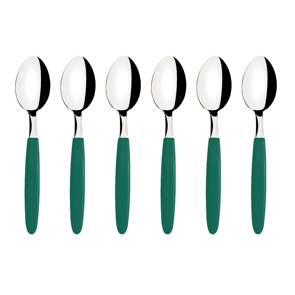 CUCHARA DE TE TRAMONTINA 23367/622 IPANEMA 6PZS VERDE