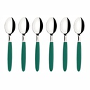 CUCHARA DE TE TRAMONTINA 23367/622 IPANEMA 6PZS VERDE