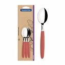 CUCHARA DE TE TRAMONTINA 23367/644 IPANEMA 6PZS SALMON
