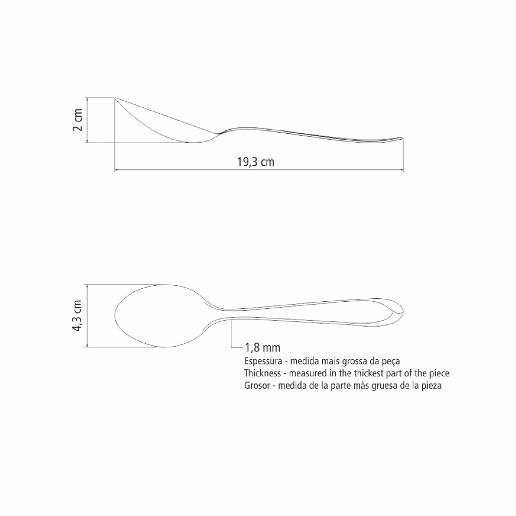 CUCHARA DE MESA TRAMONTINA 63906/010 LAGUNA 12PZS