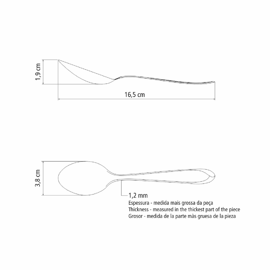 CUCHARA DE MESA TRAMONTINA 63906/040 LAGUNA 12PZS