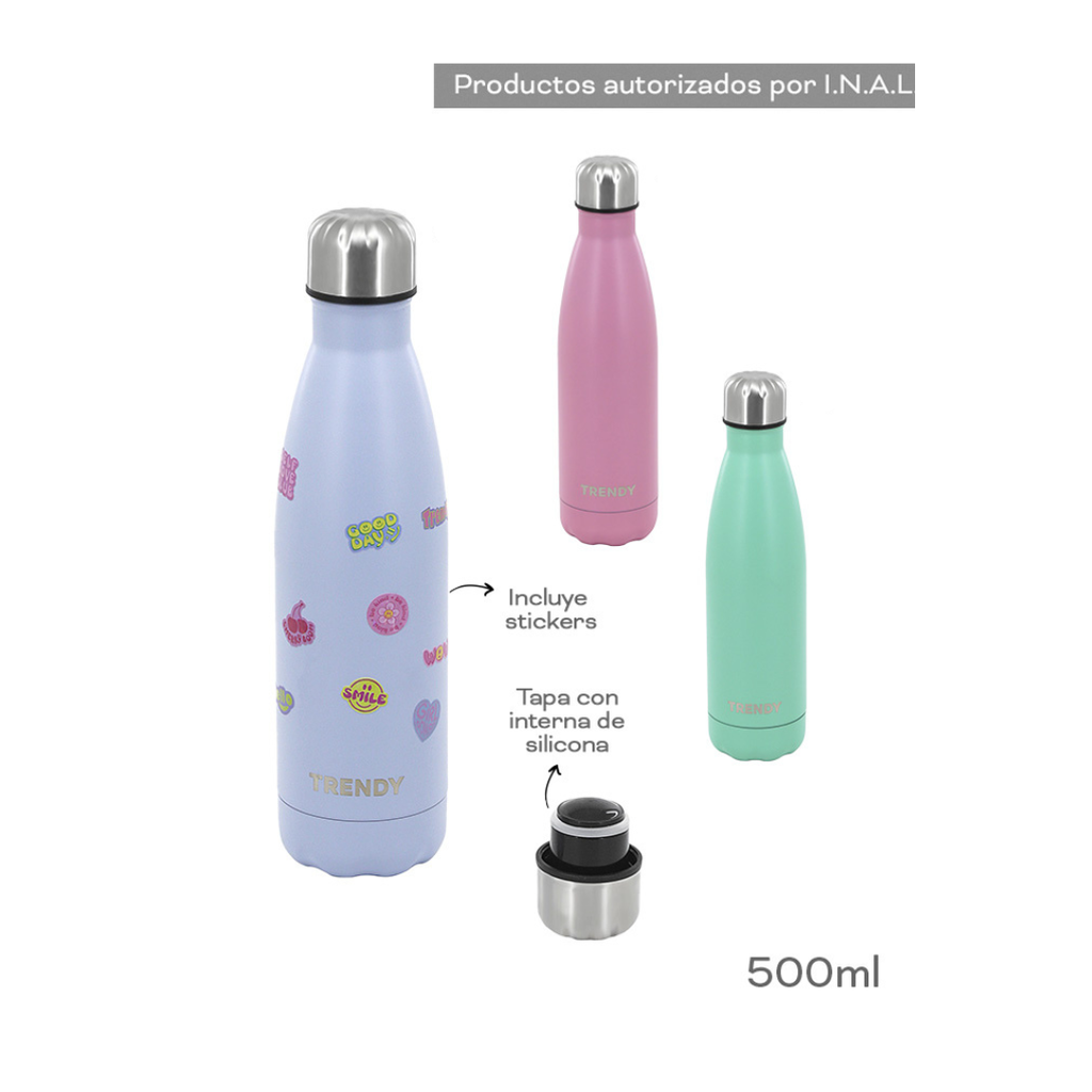 BOTELLA TERMICA TRENDY 18398 AQUA 500ML