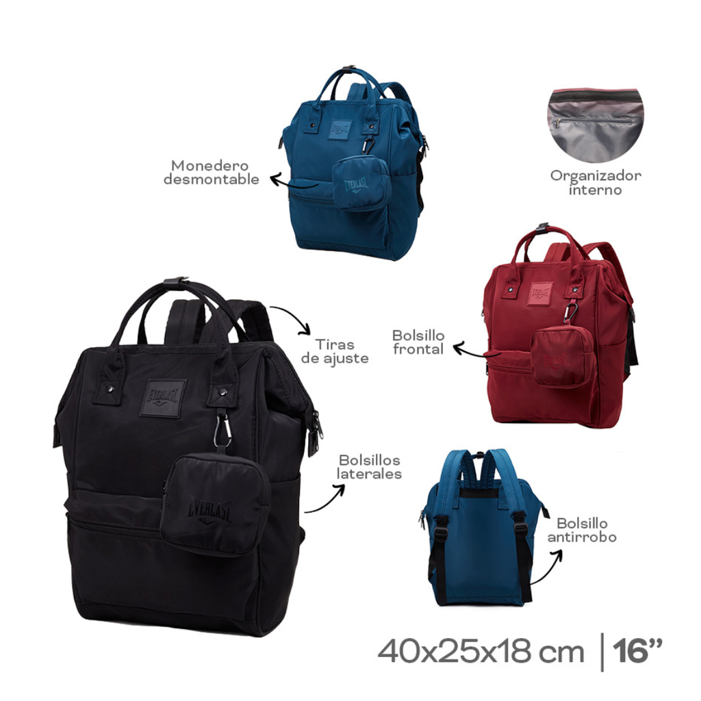 MOCHILA EVERLAST 22578 BORDO