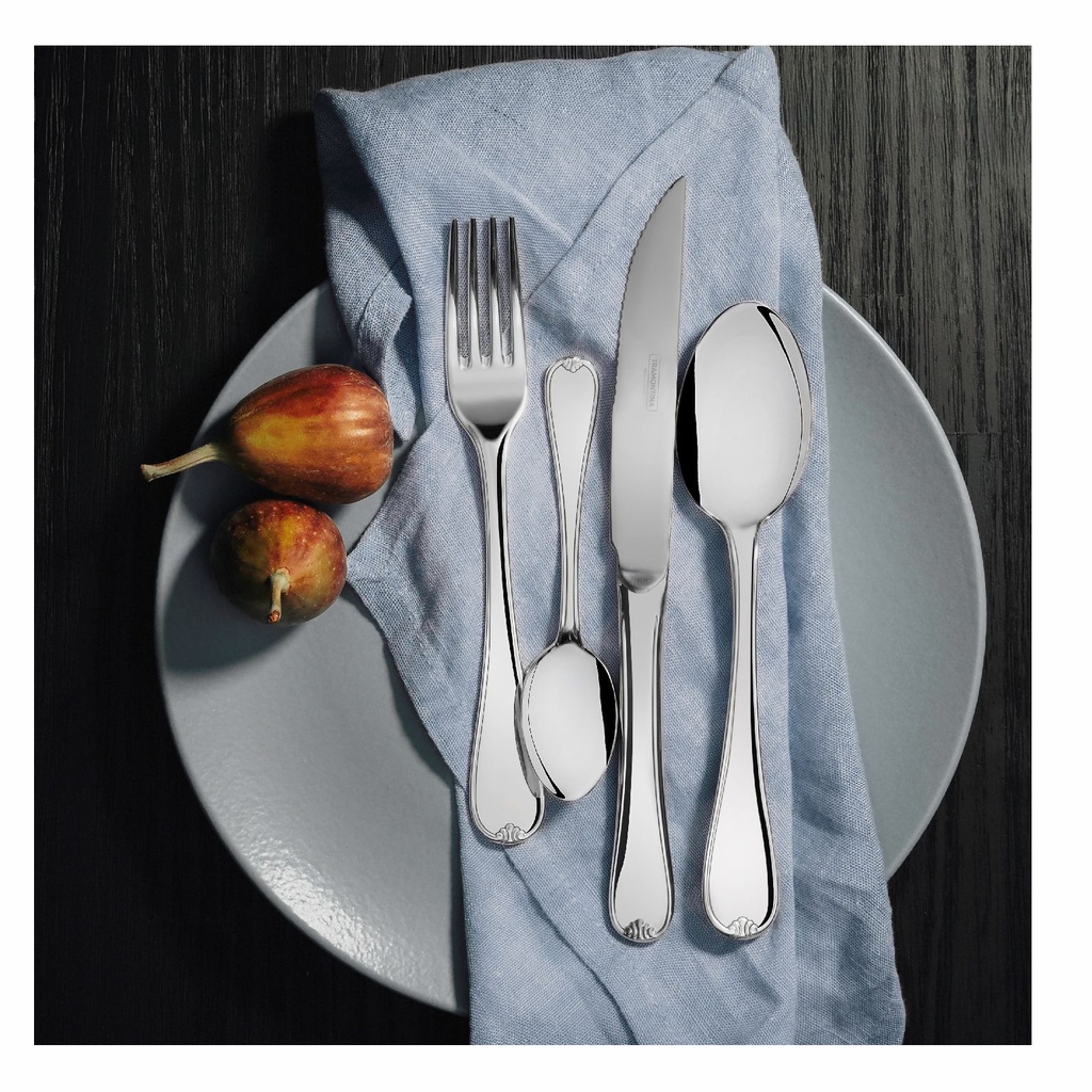 CUCHARA DE MESA TRAMONTINA 63924/010 VICENZA 12PZS