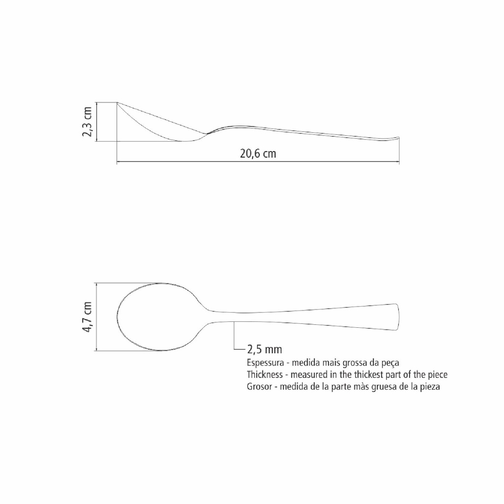 CUCHARA DE MESA TRAMONTINA 63934/010 BERLIN 12PZS