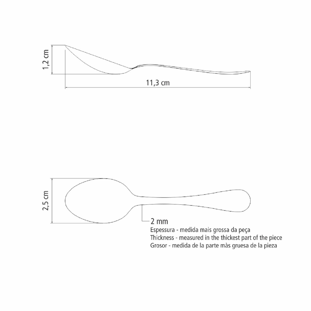 CUCHARA DE CAFE TRAMONTINA 63986/080 ZURIQUE 12PZS