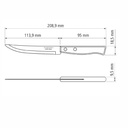 CUCHILLO DE MESA TRAMONTINA 22200/905 TRADICIONAL 12PZS