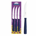 CUCHILLO DE MESA TRAMONTINA 23160/314 NEW KOLOR 3PZS AZUL