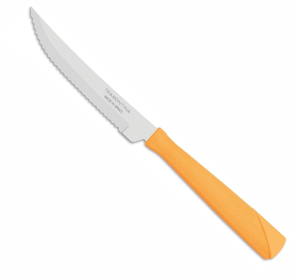 CUCHILLO DE MESA TRAMONTINA 23160/344 NEW KOLOR 3PZS NARANJA