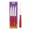 CUCHILLO DE MESA TRAMONTINA 23160/374 NEW KOLOR 3PZS ROJO