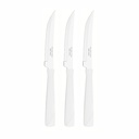 CUCHILLO DE MESA TRAMONTINA 23160/384 NEW KOLOR 3PZS BLANCO