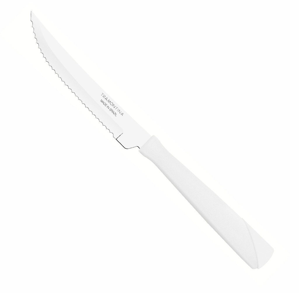 CUCHILLO DE MESA TRAMONTINA 23160/384 NEW KOLOR 3PZS BLANCO