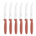 CUCHILLO DE MESA TRAMONTINA 23360/644 IPANEMA 6PZS SALMON