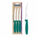 CUCHILLO DE MESA TRAMONTINA 23360/622 IPANEMA 6PZS VERDE