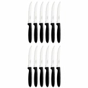 CUCHILLO DE MESA TRAMONTINA 23360/905 IPANEMA 12PZS NEGRO