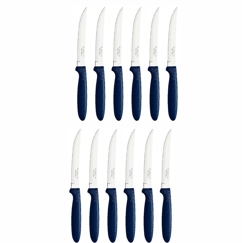 CUCHILLO DE MESA TRAMONTINA 23360/915 IPANEMA 12PZS AZUL