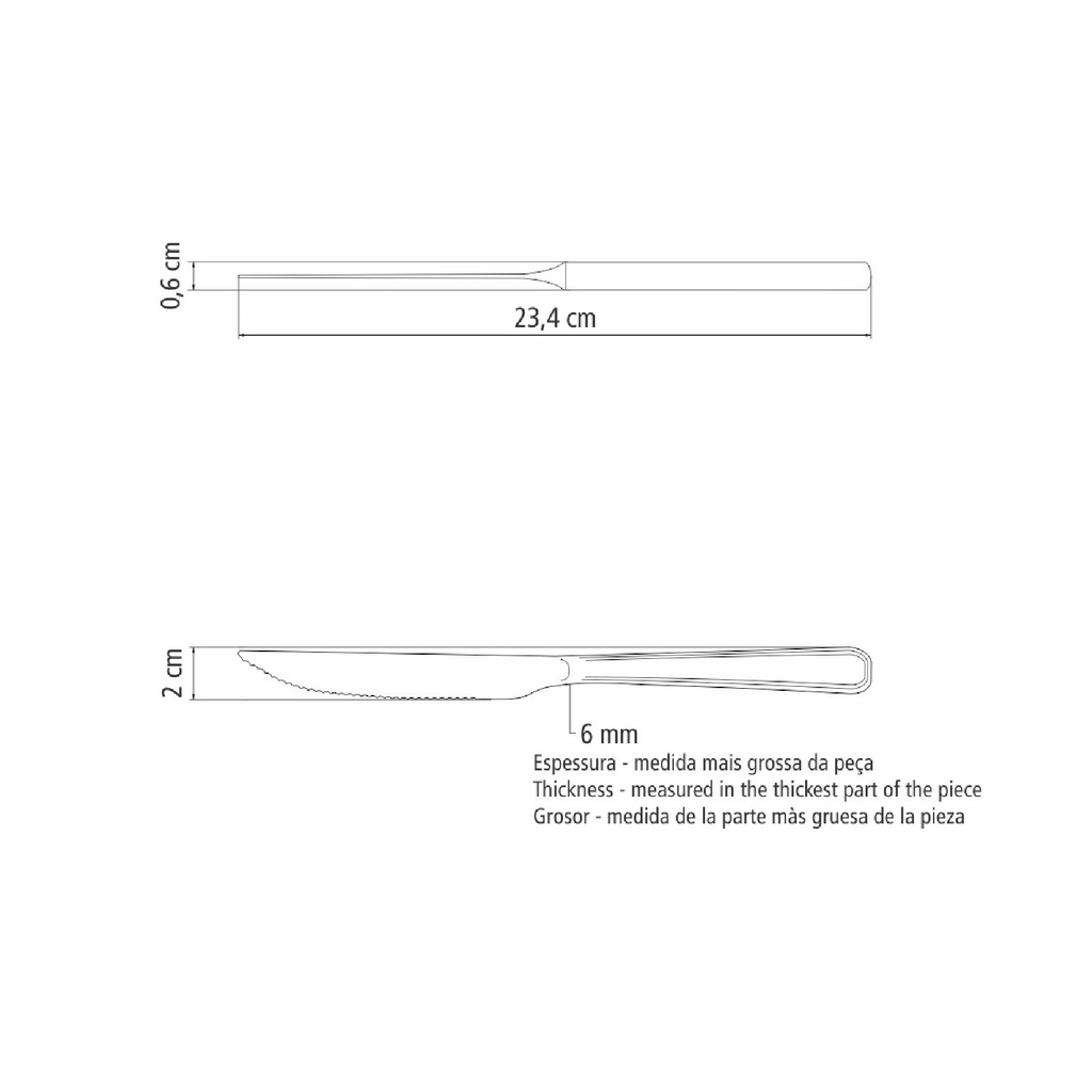 CUCHILLO DE MESA TRAMONTINA 63912/980 SONATA 12PZS