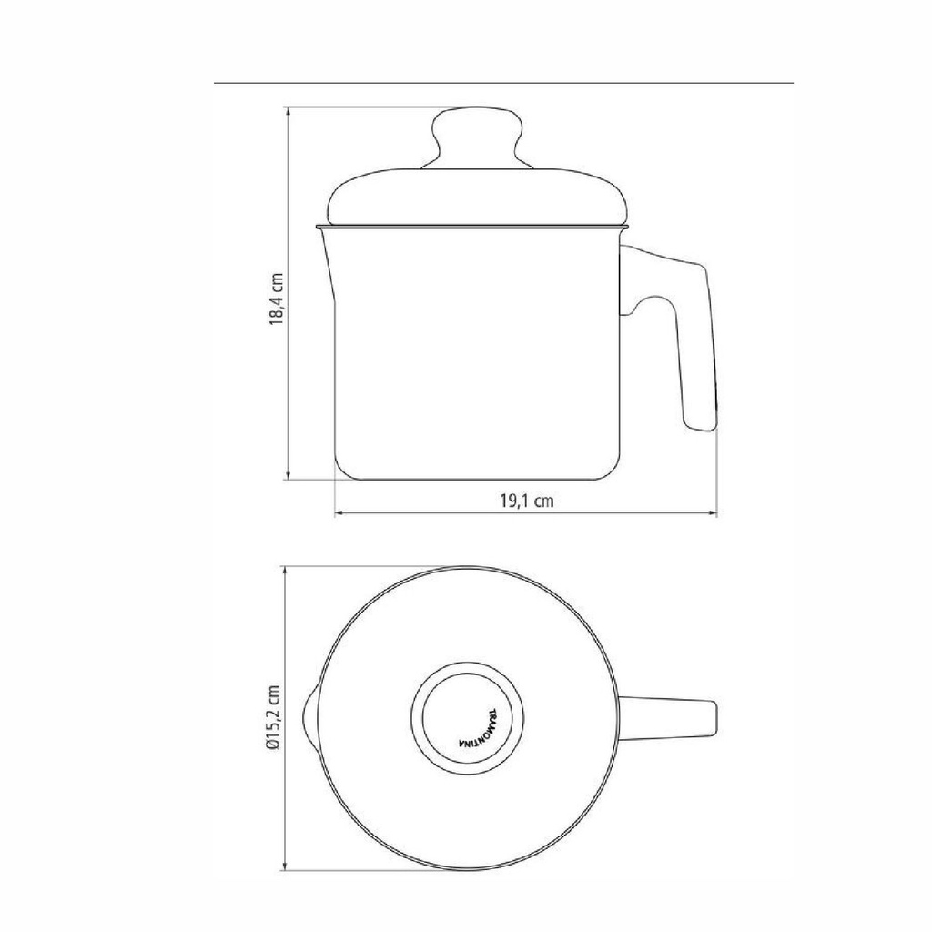 HERVIDOR TRAMONTINA 20541/614 PARIS 14CM CON TAPA