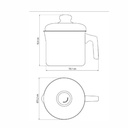 HERVIDOR TRAMONTINA 20541/614 PARIS 14CM CON TAPA