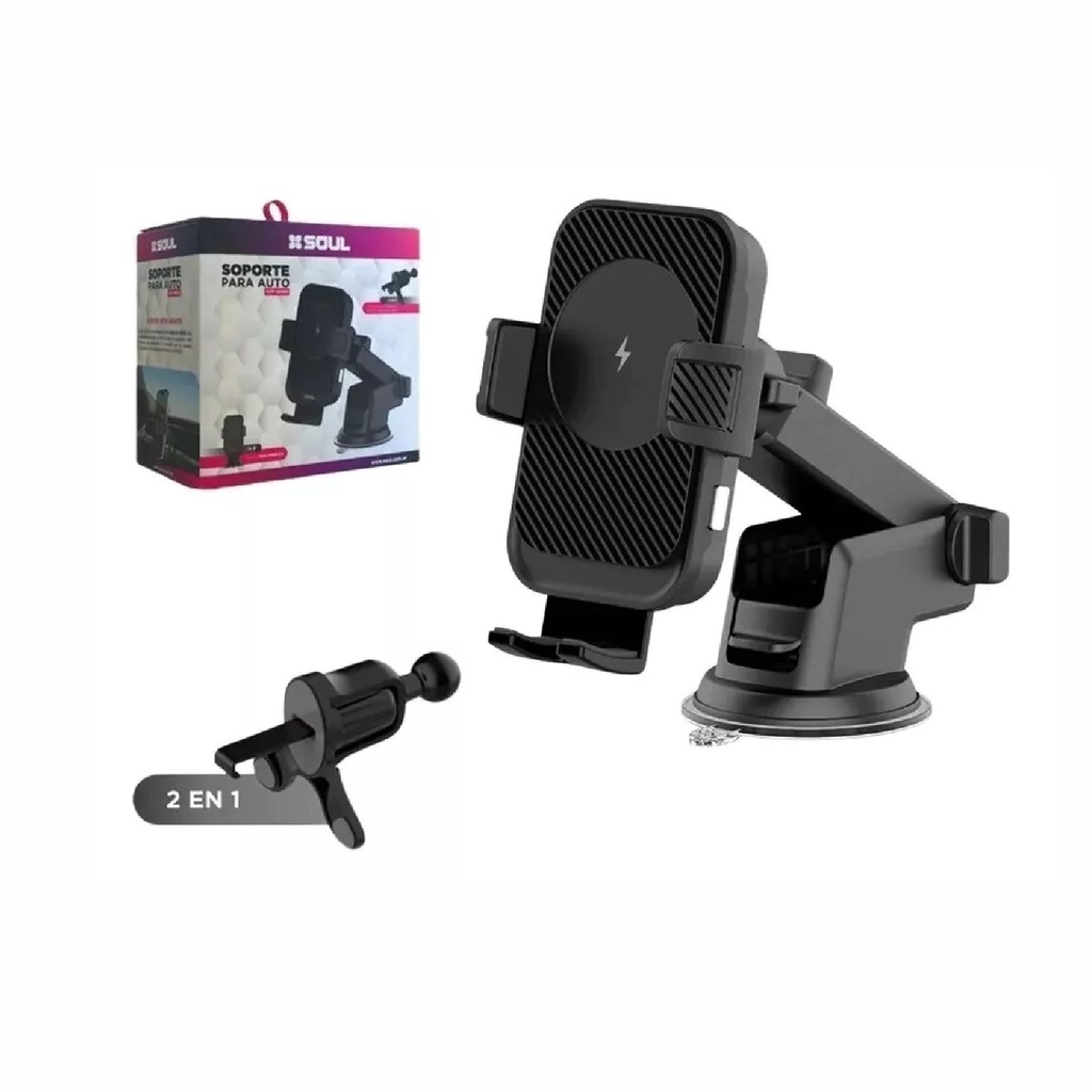 SOPORTE SOUL SOP-Q600 INALAMBRICO 15w 2 EN 1
