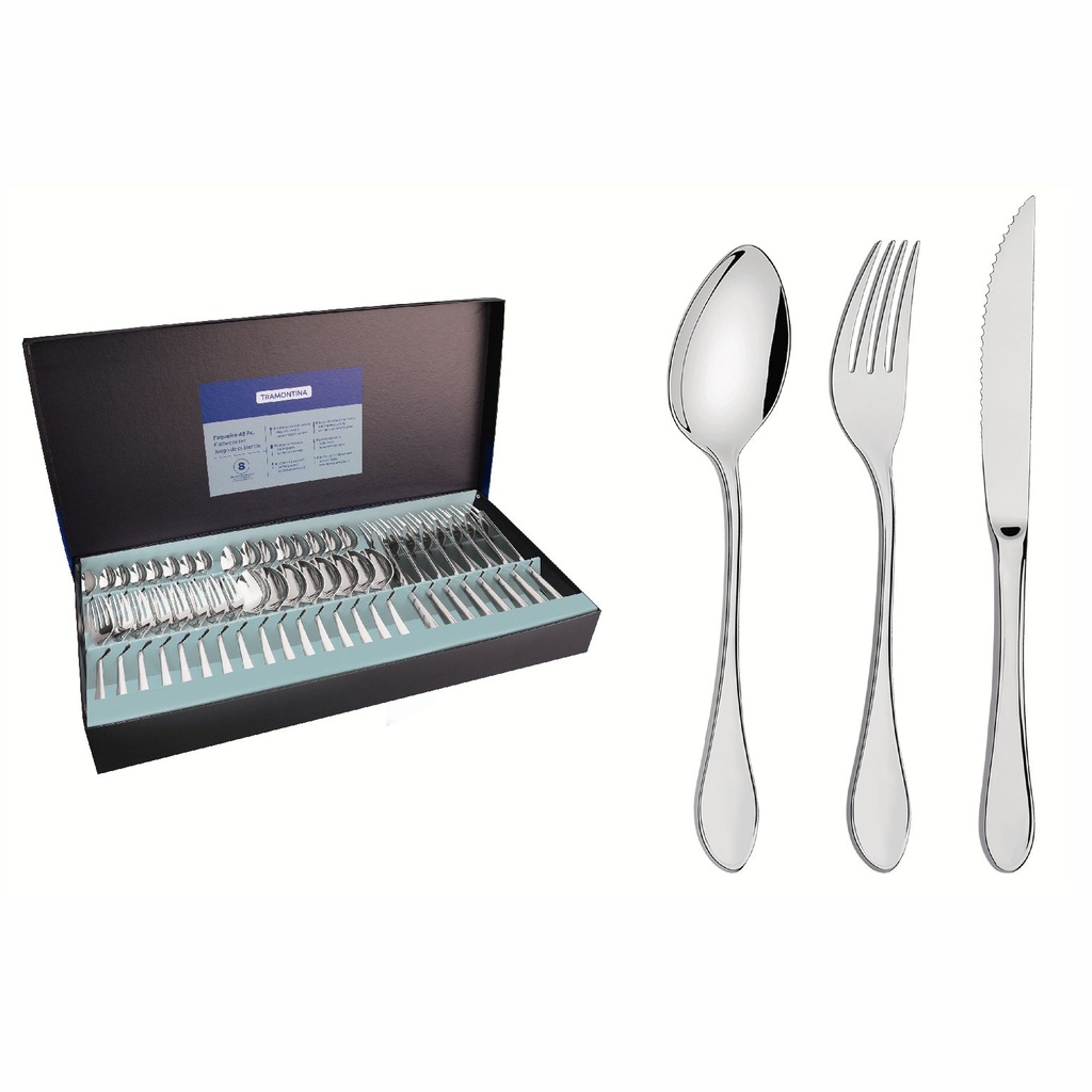 JUEGO DE CUBIERTOS TRAMONTINA 66932/144 ITALY 48PZS