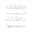 JUEGO DE CUBIERTOS TRAMONTINA 21199/709 POLYWOOD 12PZS