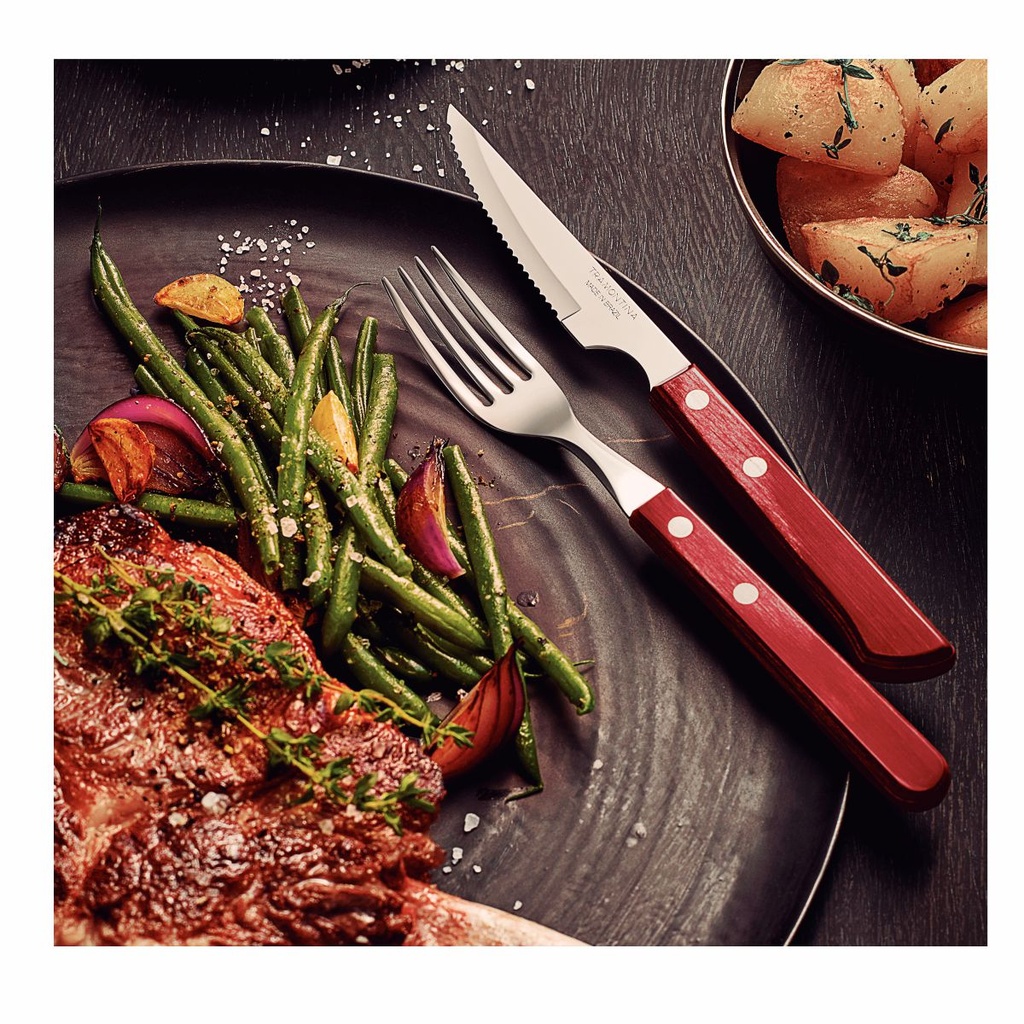 JUEGO DE CUBIERTOS TRAMONTINA 21199/709 POLYWOOD 12PZS