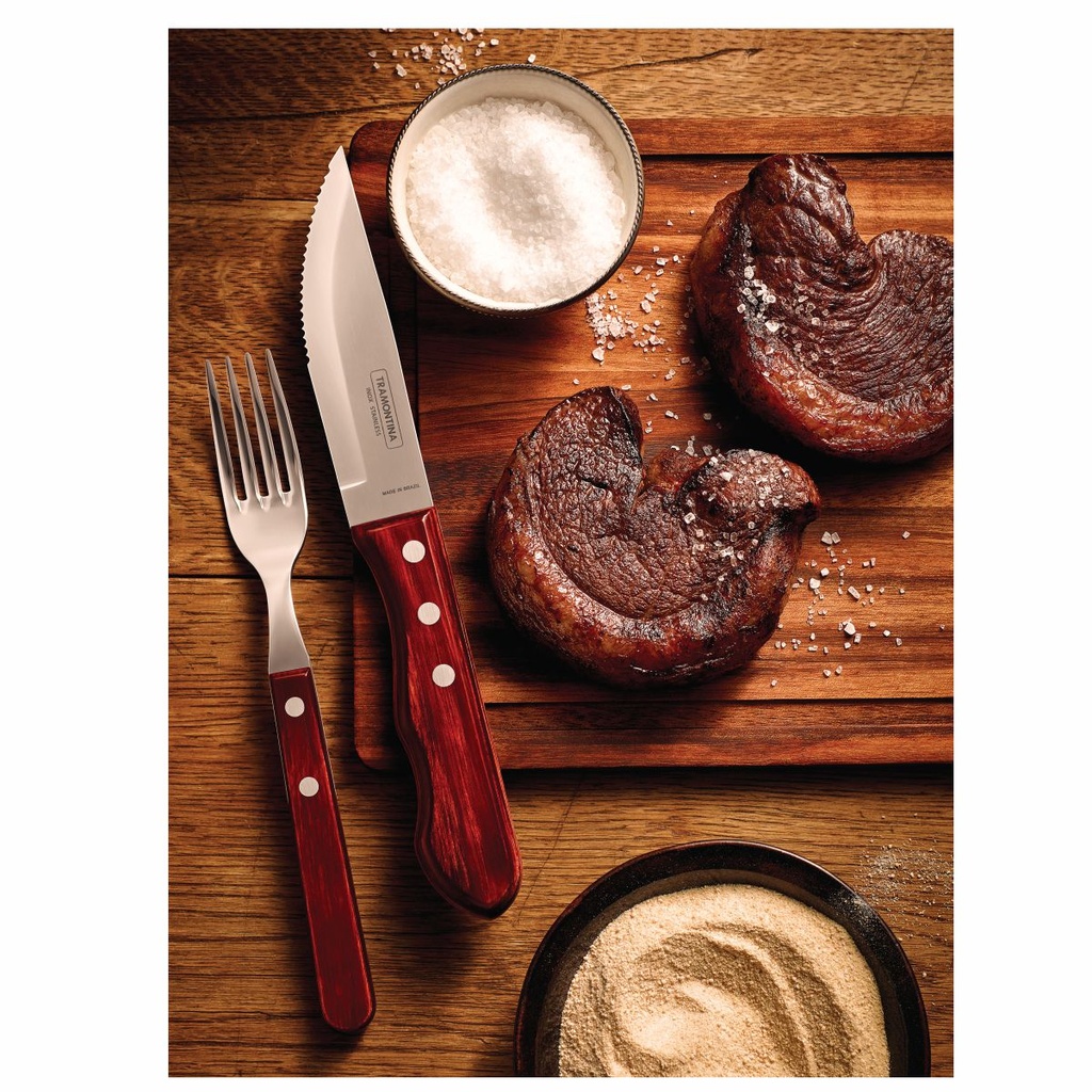 JUEGO DE CUBIERTOS TRAMONTINA 21199/796 POLYWOOD 12PZS