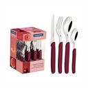 JUEGO DE CUBIERTOS TRAMONTINA 23499/027 CARMEL BORDO 24PZS
