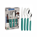 JUEGO DE CUBIERTOS TRAMONTINA 23499/081 CARMEL TURQUESA 20PZS