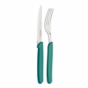 JUEGO DE CUBIERTOS TRAMONTINA 23499/081 CARMEL TURQUESA 20PZS