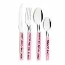 JUEGO DE CUBIERTOS TRAMONTINA 29899/091 MY LOVELY KITCHEN ROSA 16PZS