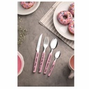 JUEGO DE CUBIERTOS TRAMONTINA 29899/091 MY LOVELY KITCHEN ROSA 16PZS
