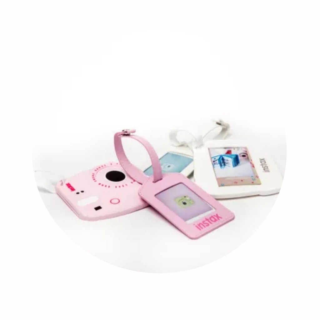 IDENTIFICADOR DE EQUIPAJE FUJI INSTAX MINI SILICONA ROSA