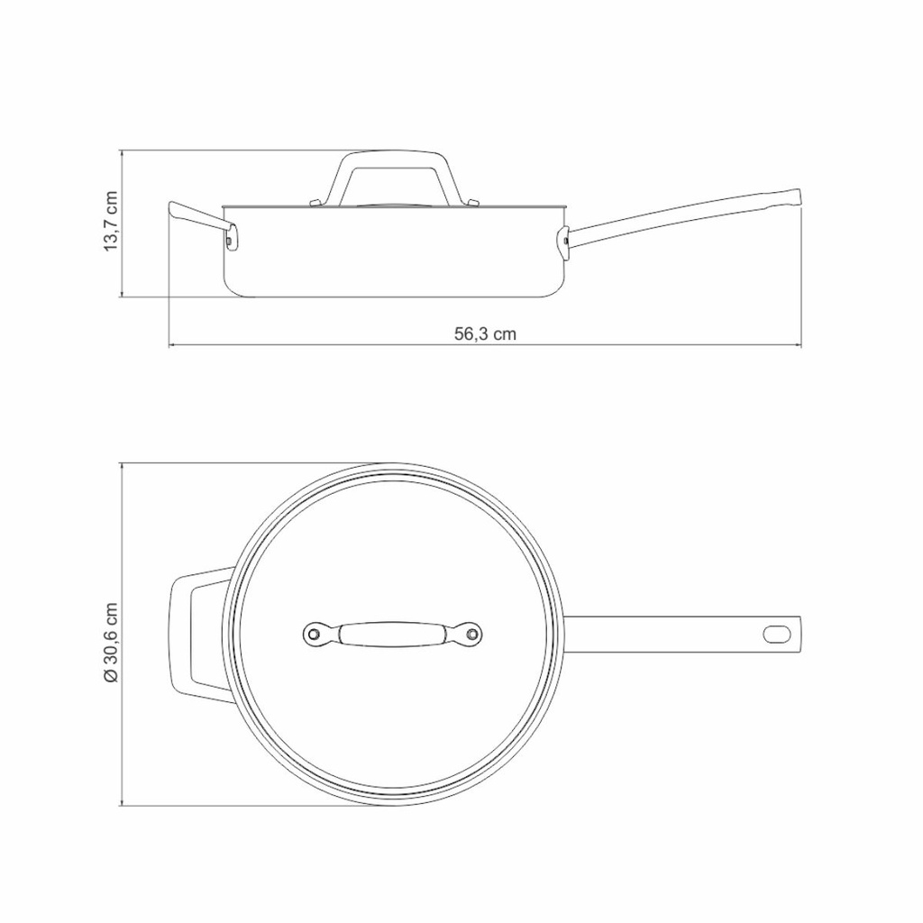 SARTEN TRAMONTINA 62940/303 TRIX COBRE 30CM