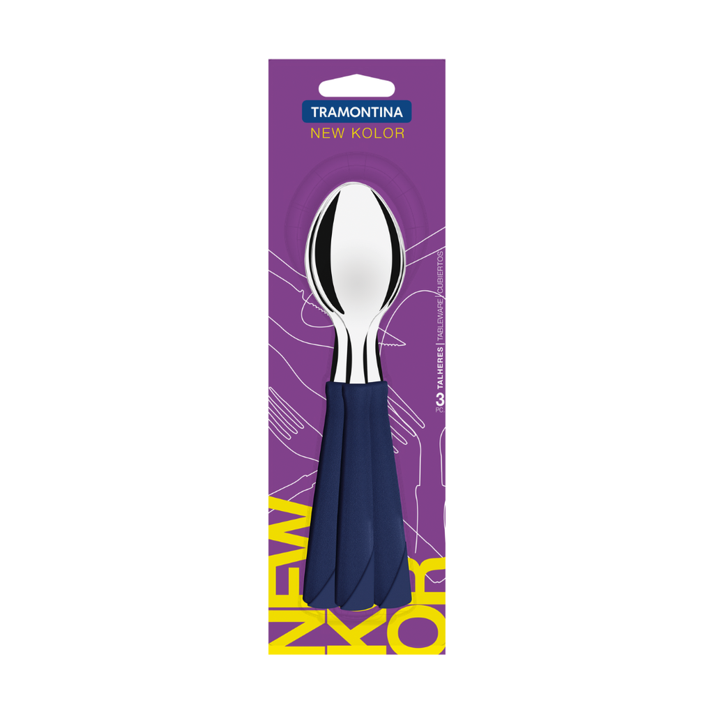 PACK TRAMONTINA NEW KOLOR AZUL 12 PZS