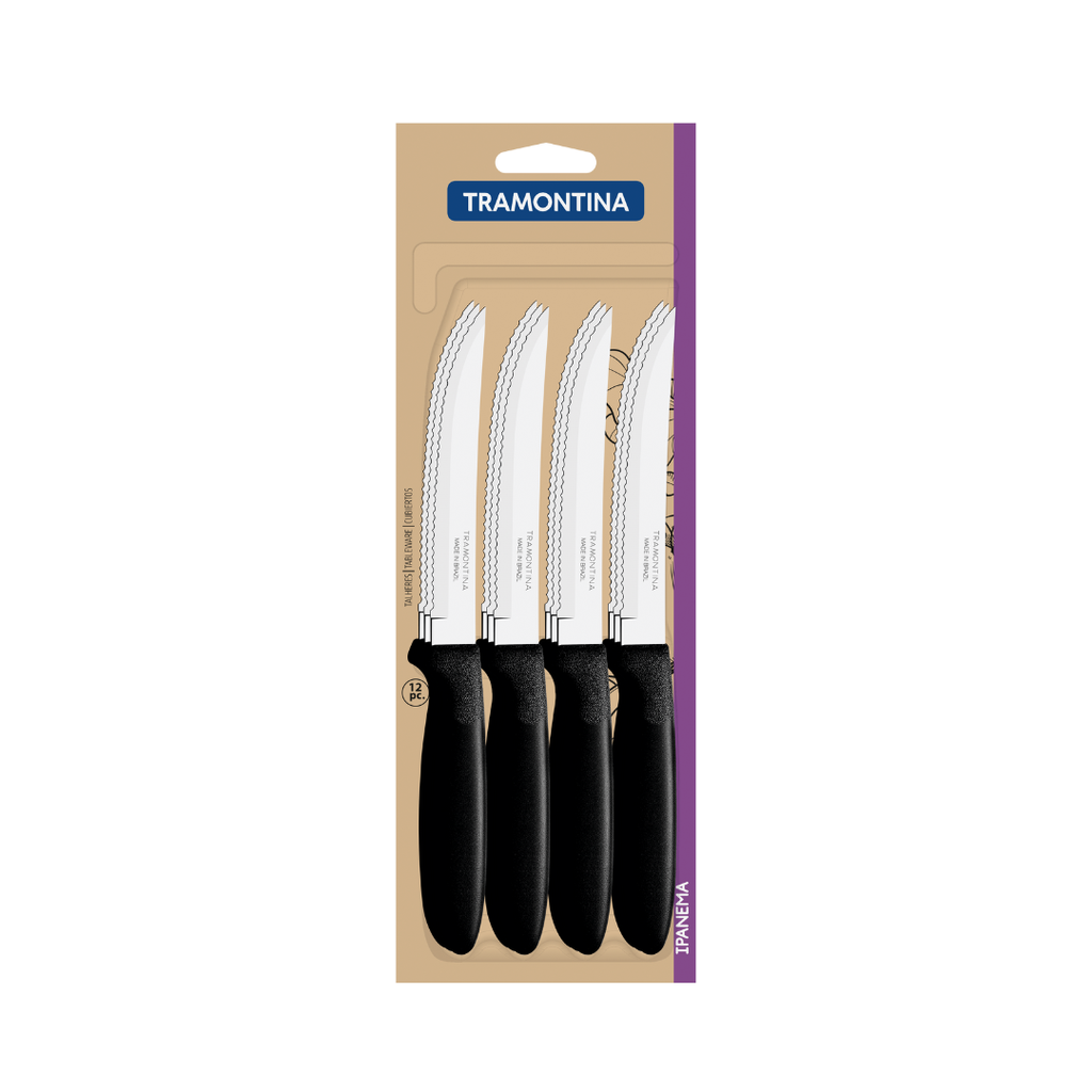 PACK TRAMONTINA IPANEMA NEGRO 48 PZS