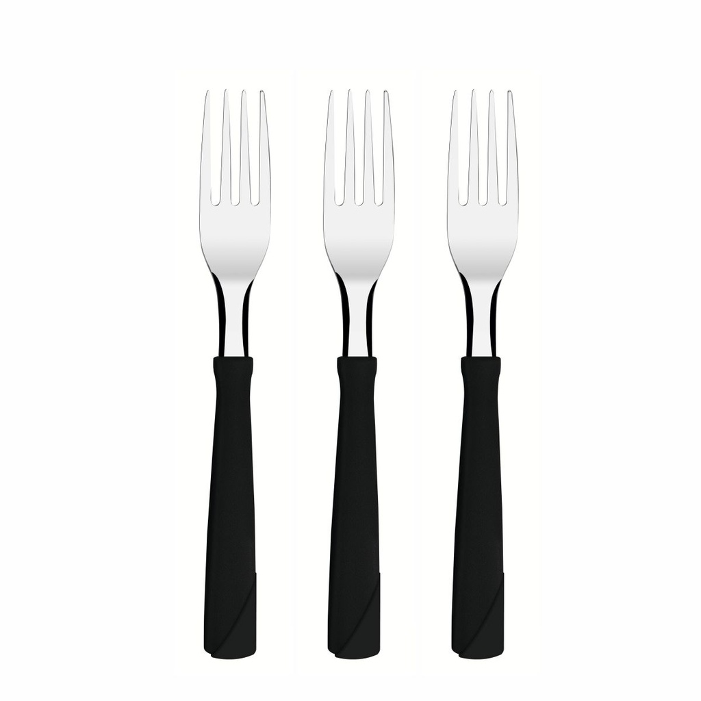 TENEDOR DE MESA TRAMONTINA 23162/300 NEW KOLOR NEGRO 3PZS