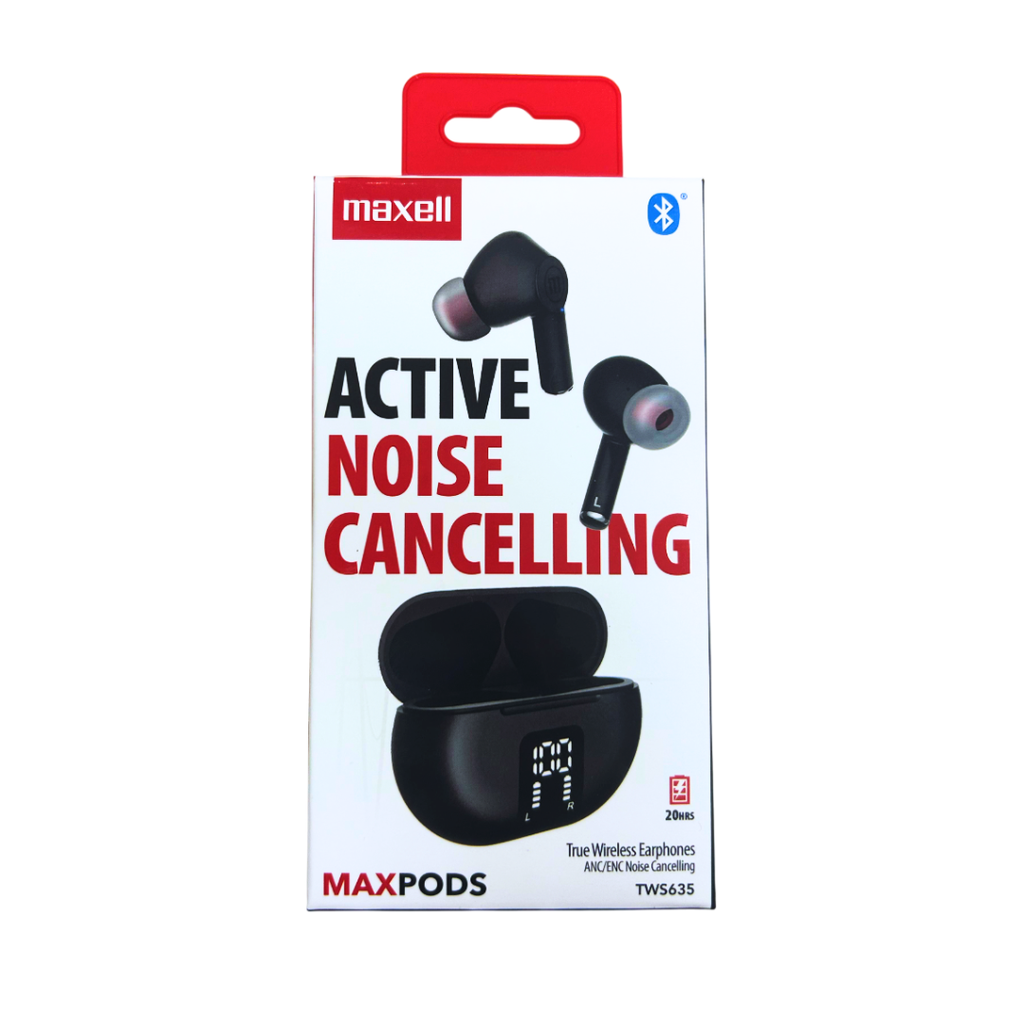 AURICULAR MAXELL EB-BTTWS635 MAXPODS ANC NEGRO