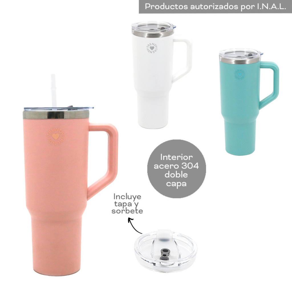 VASO TRENDY 18482 1200ML BLANCO CON SORBETE