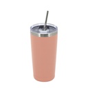 VASO TRENDY 18484 600ML ROSA CON SORBETE DE ACERO