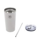 VASO TRENDY 18484 600ML BLANCO CON SORBETE DE ACERO (copia)