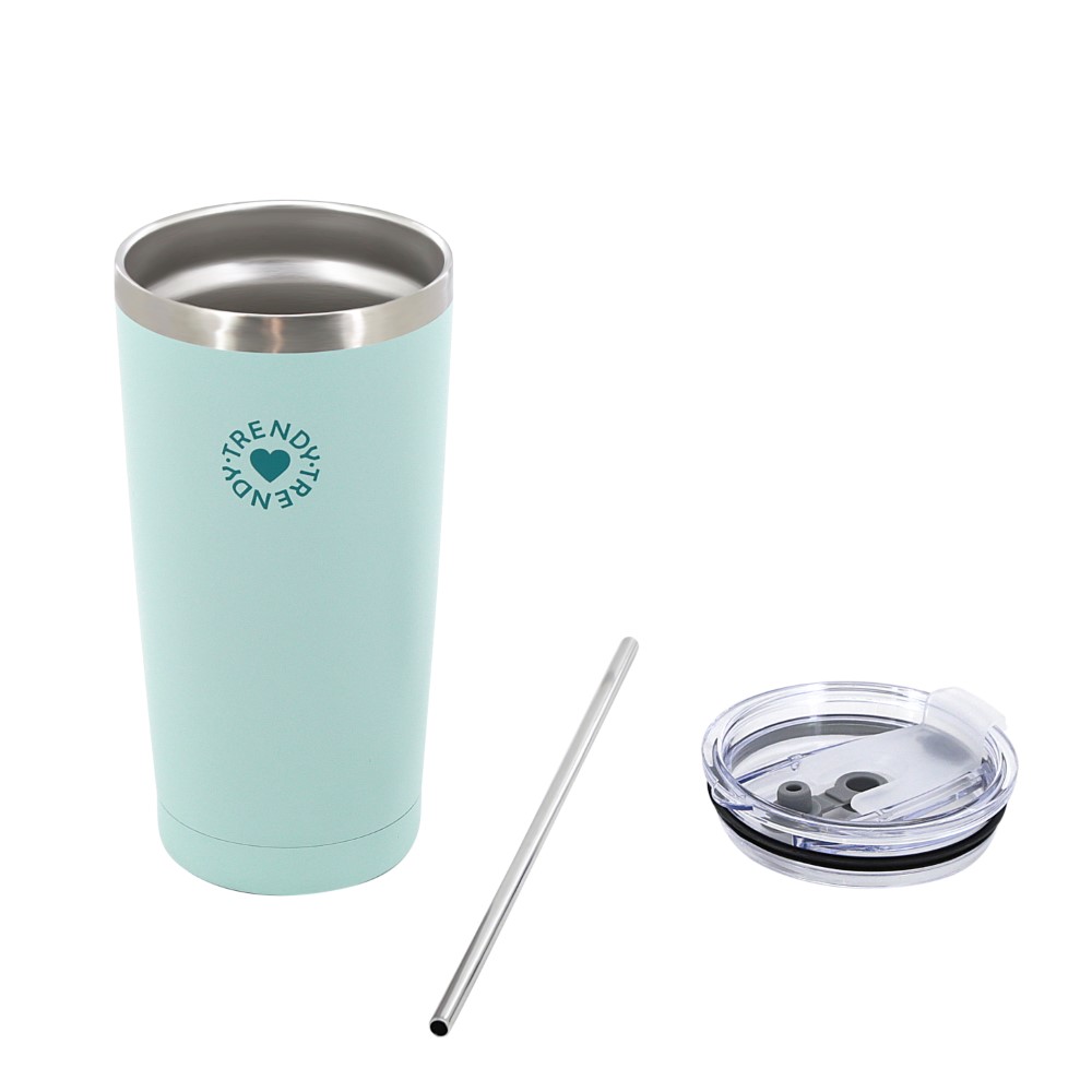 VASO TRENDY 18484 600ML MENTA CON SORBETE DE ACERO