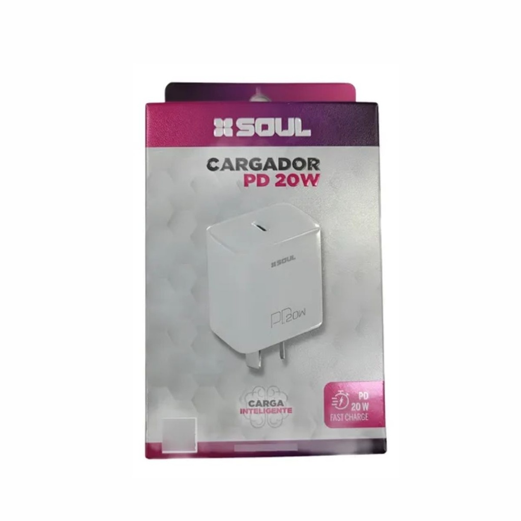 CARGADOR USB SOUL CVQ-PD20W QC 20w SIN CABLE