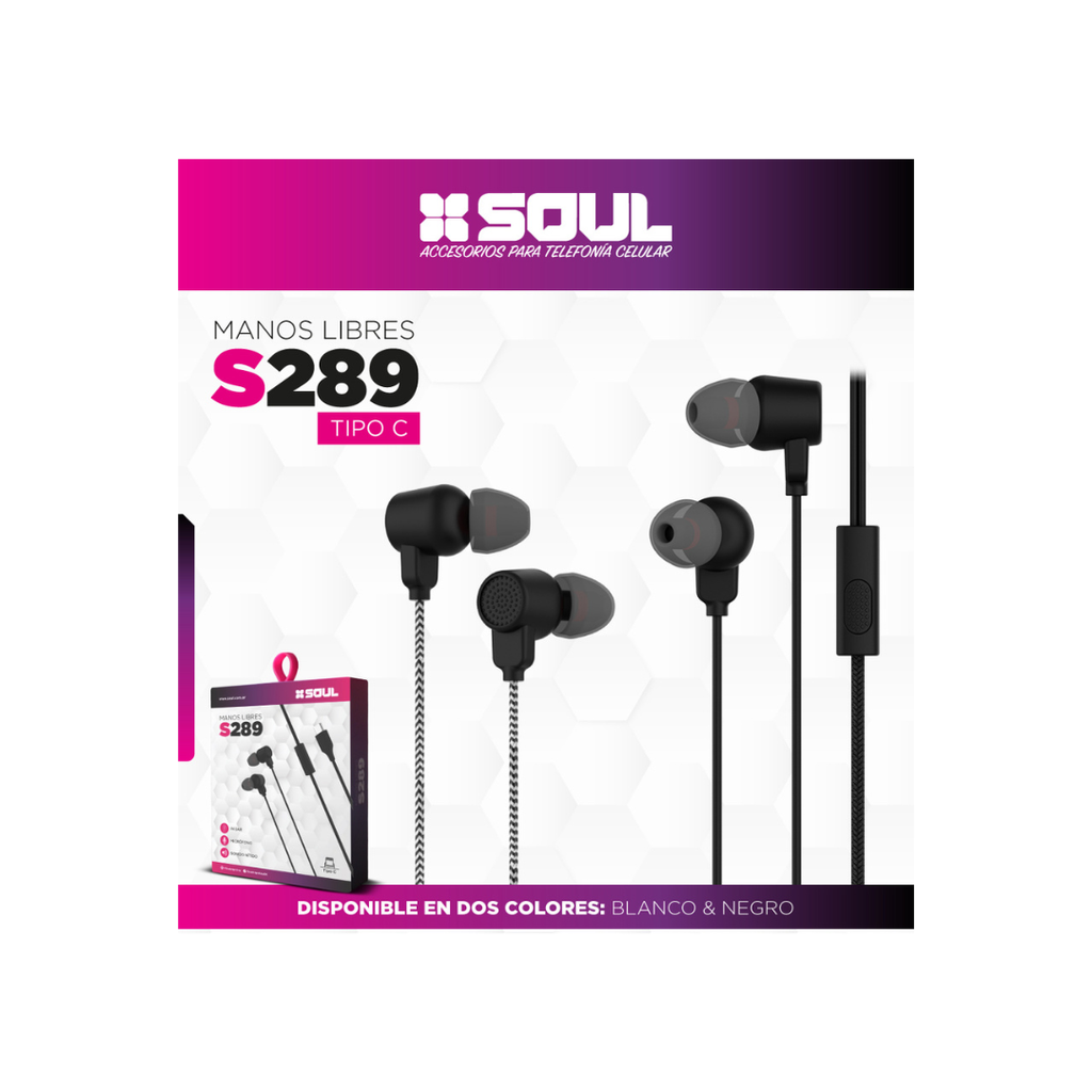 AURICULAR SOUL MLS-S289TBL TIPO C BLANCO
