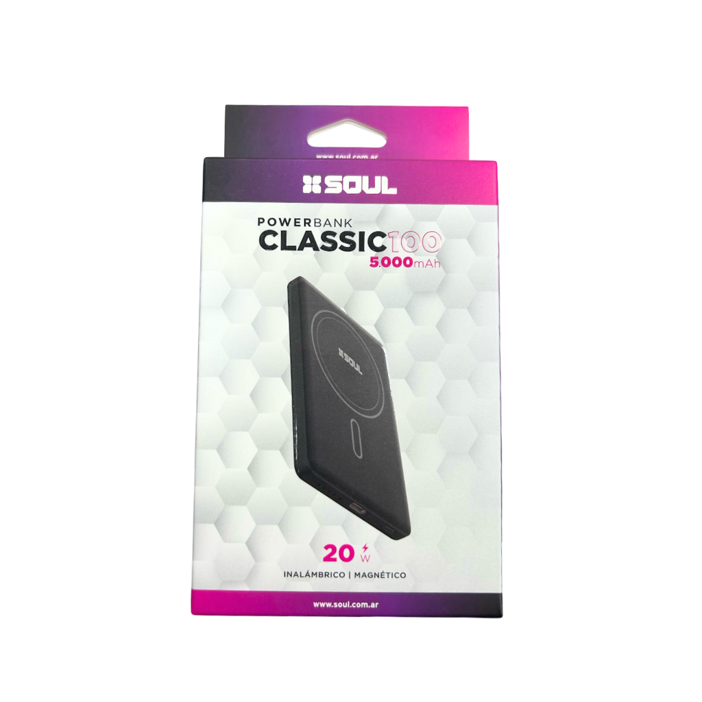 CARGADOR PORTATIL SOUL PBS-QI5AMPD20W 5000mAh MAGNETICO