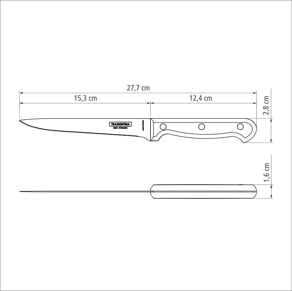 CUCHILLO TRAMONTINA 23853/106 ULTRACORTE