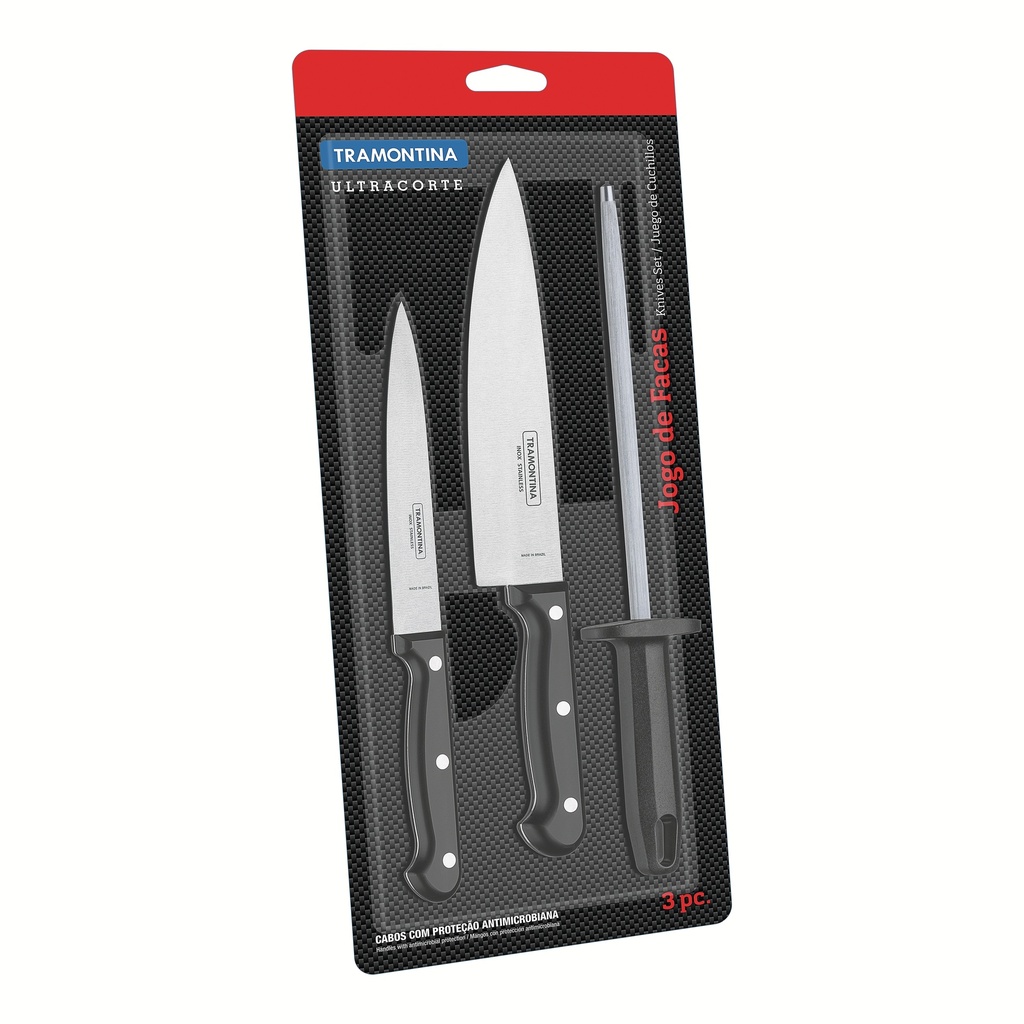 JUEGO CUCHILLOS TRAMONTINA 23899/072 ULTRACORTE