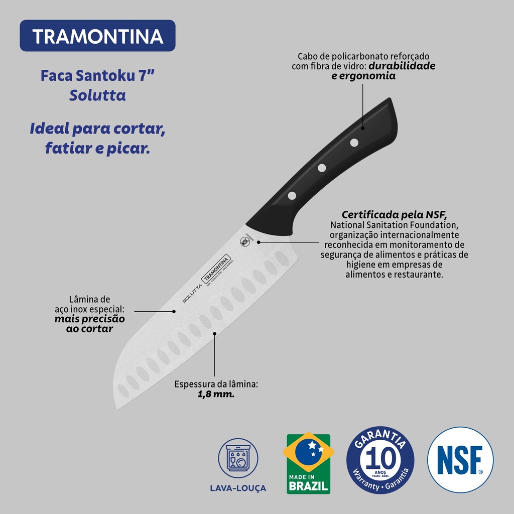 CUCHILLO CARNICERO TRAMONTINA 24256/107 SOLUTTA