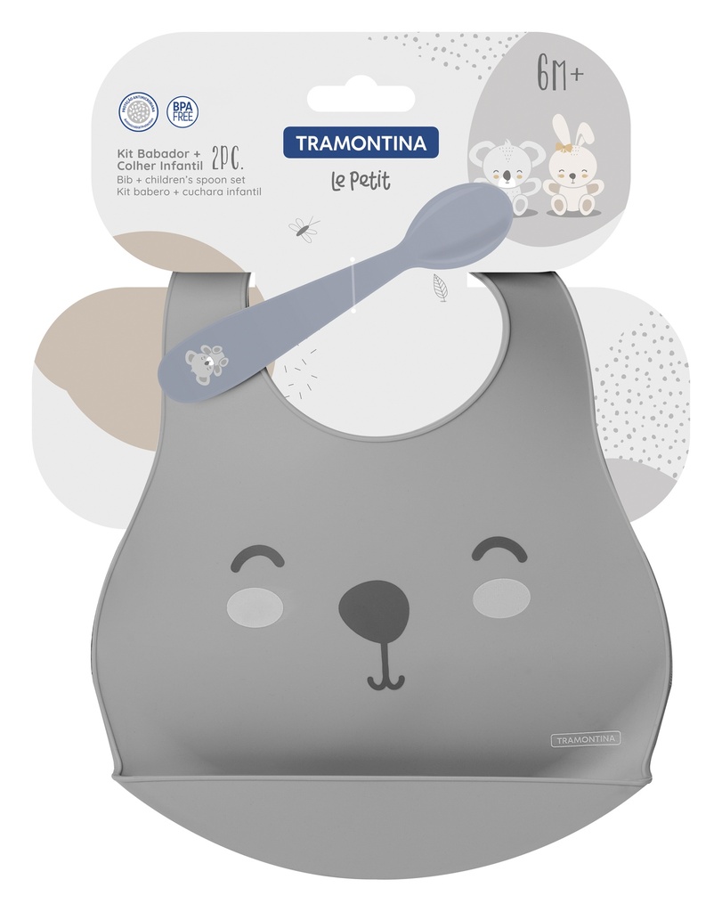 KIT BABERO + CUCHARA INFANTIL TRAMONTINA 23797/604 LE PETIT 2PZS